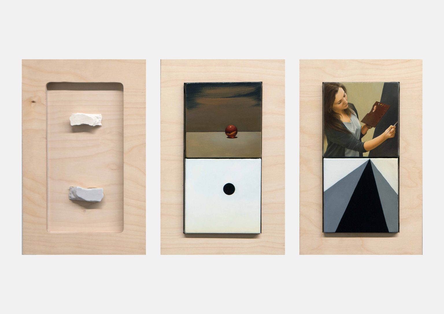 Pinturas da série «Atiro» de Alexandre Coxo, vencedora do 16.º Concurso Aveiro Jovem Criador